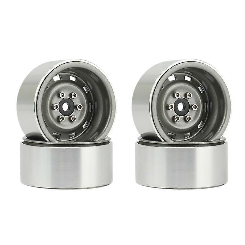 4PCS 1.9Inch Metal Beadlock Wheel Hub Rim Titanium