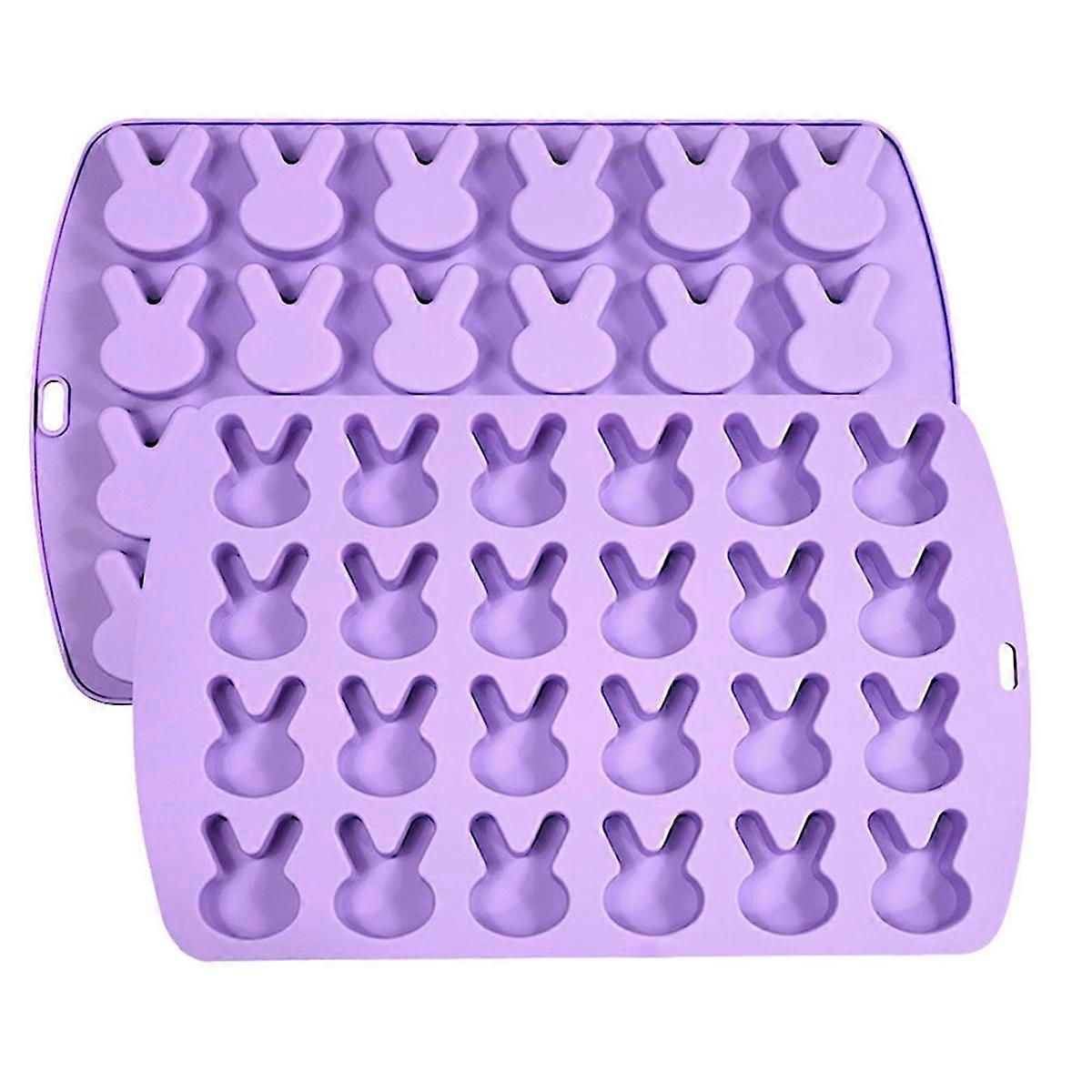 2pcs Easter Bunny Silicone Mold for Chocolate 24 Cavities