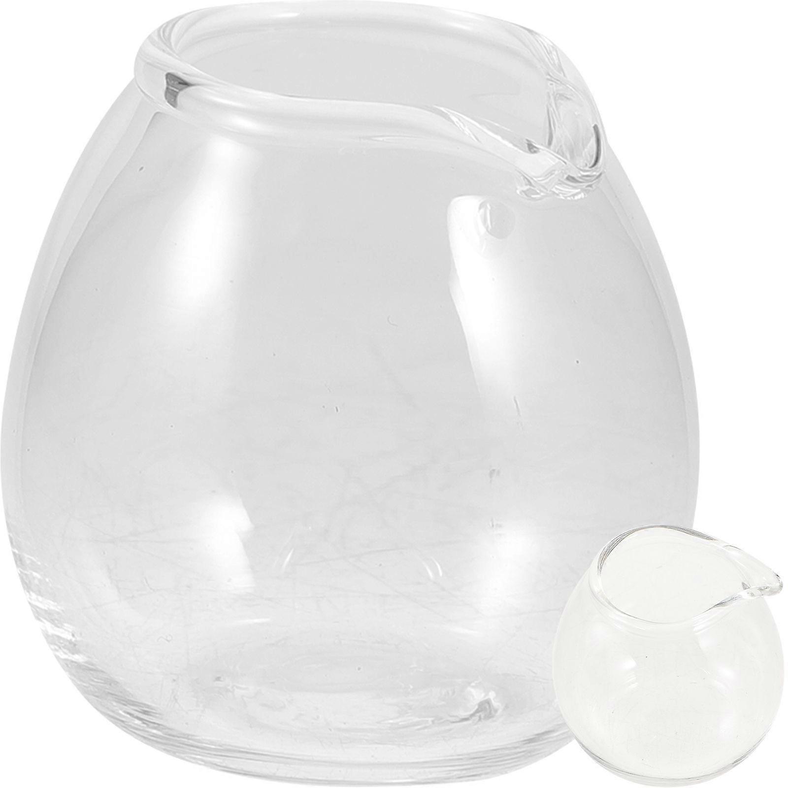 2 pcs Mini Jarro de Leite de Vidro Jarro de Leite de Vidro Transparente Jarro de Vidro de Café com Bicos