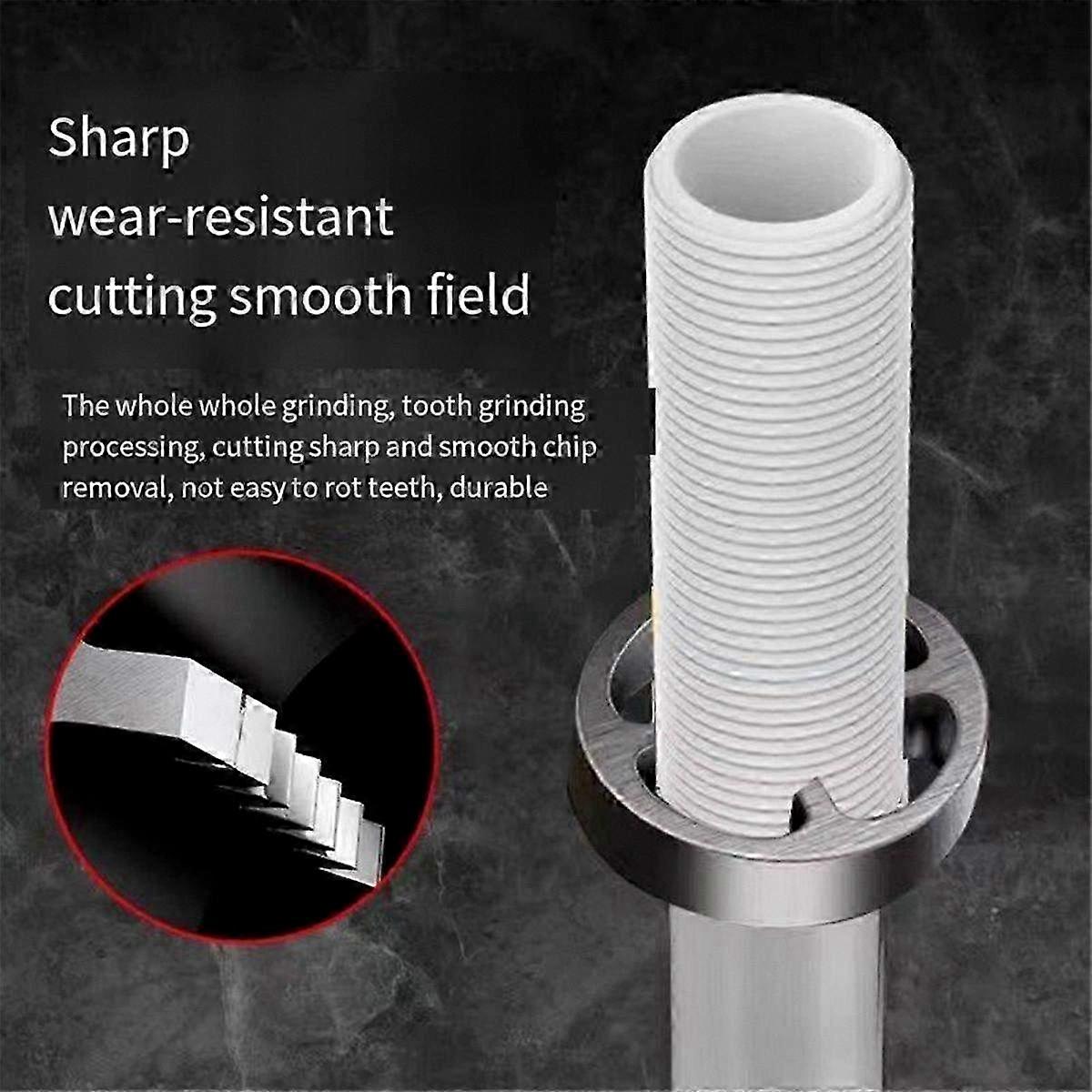 PVC Pipe Threading Kit - Plastic Pipe Threader Set for Plumbing with Round Dies