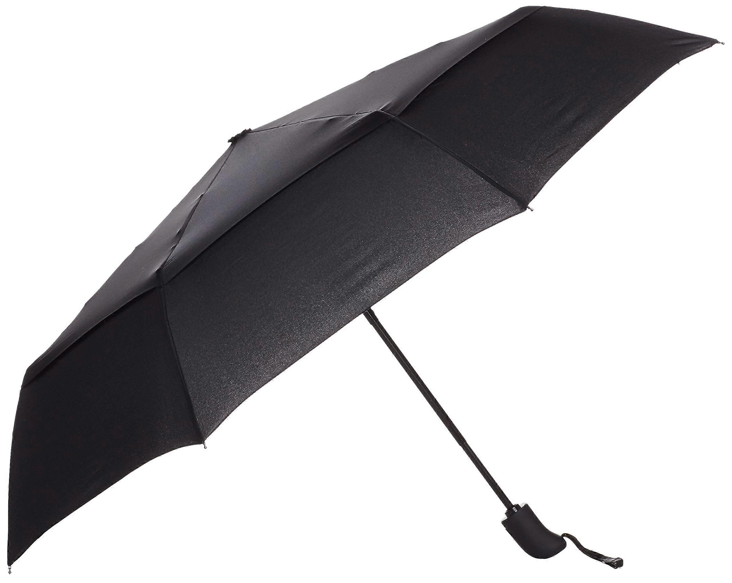 Round Automatic Travel Umbrella, Black Compact Design, One-Dimensional Wind Ventilation, Lightweight and Portable