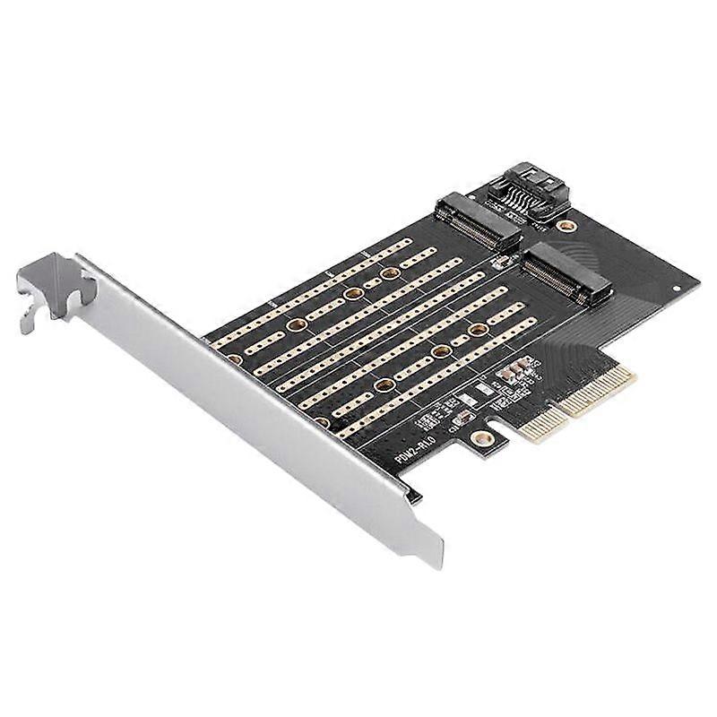 M.2 NVME to PCI-E 3.0 X4 Expansion Card Dual Channels Dual Ports Support PCI-E Channel NVME and SAT