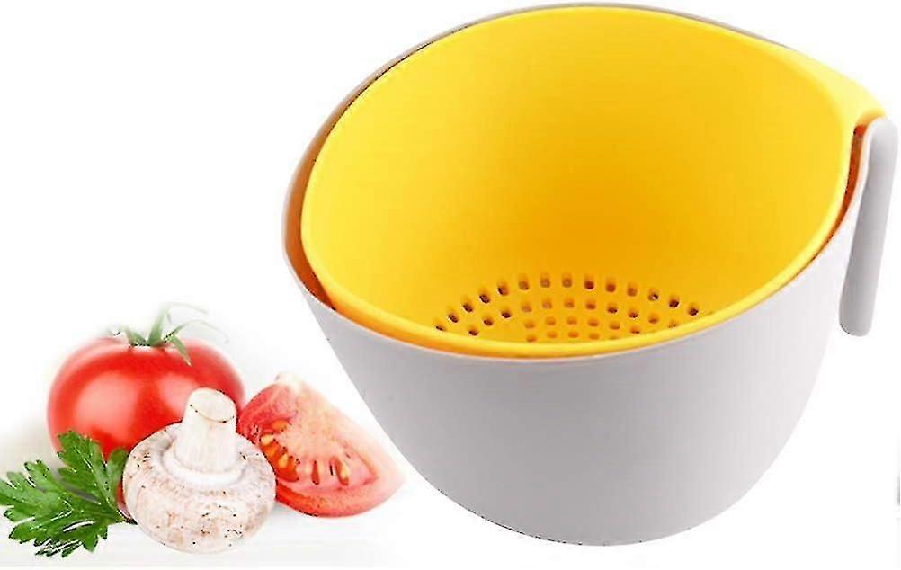 Tizzy Kitchen Plastic Double Layer Drain Basket