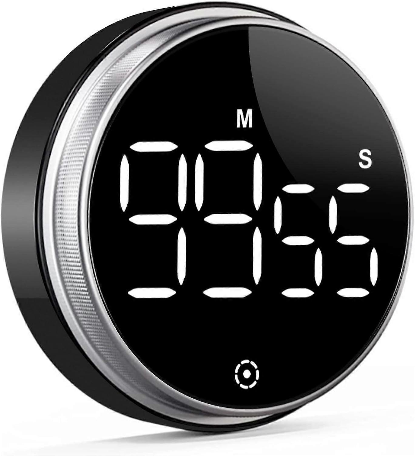 Digital Kitchen Timers-Black, Magnetic Countdown Timer with LCD D