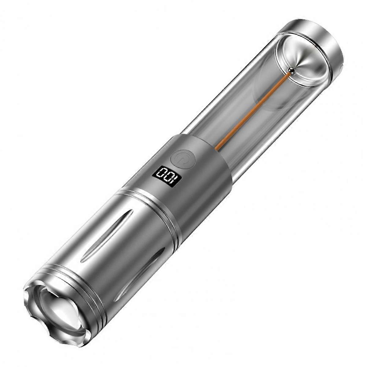 High Strong Power Led Flashlights Outdoor Torch with Display Light Camping Fishing Emergency Zoom La
