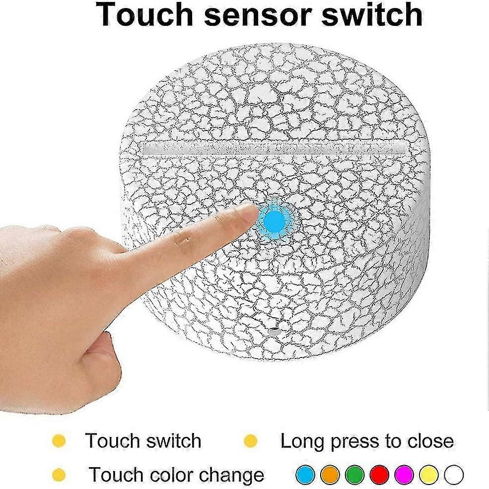 Night light base, 2 - pack with USB cables and 16 - color remote controls for easy color - changing and operation