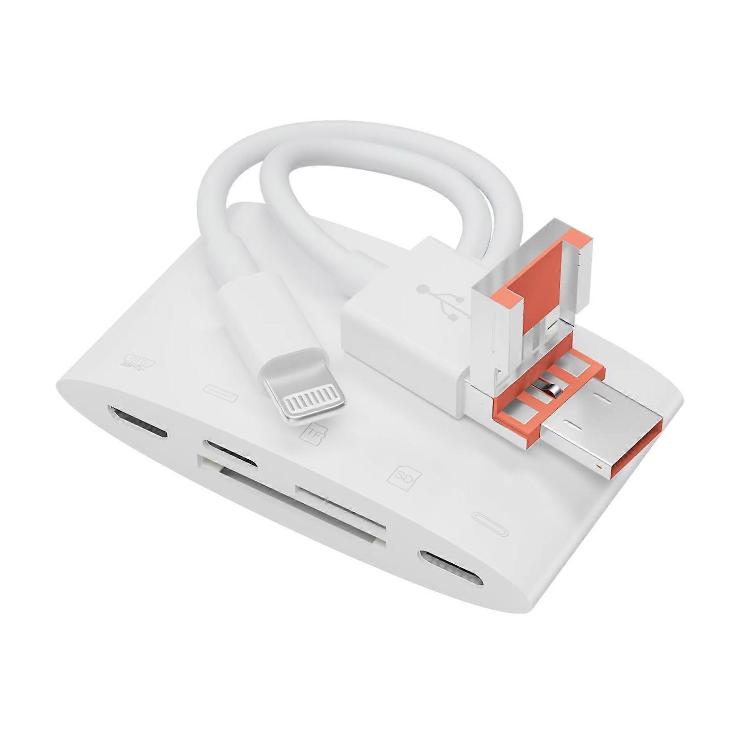 NK-1040TL Pro USB-C / Type-C, 8 Pin, USB to USB-C / Type-C, 8 Pin, Micro USB, TF, SD Card Reader Adapter