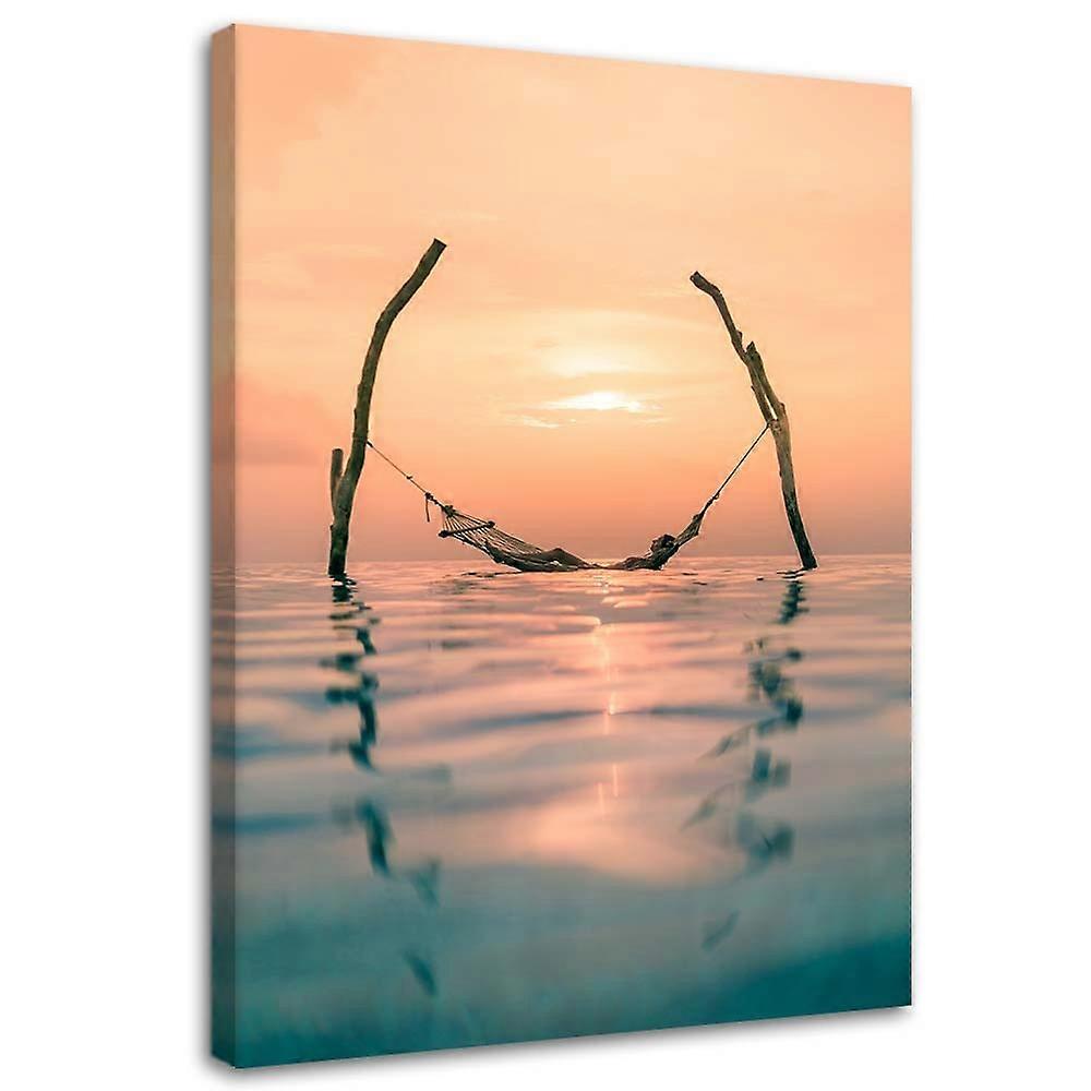 Lienzo, Hamaca en el agua - 40x60