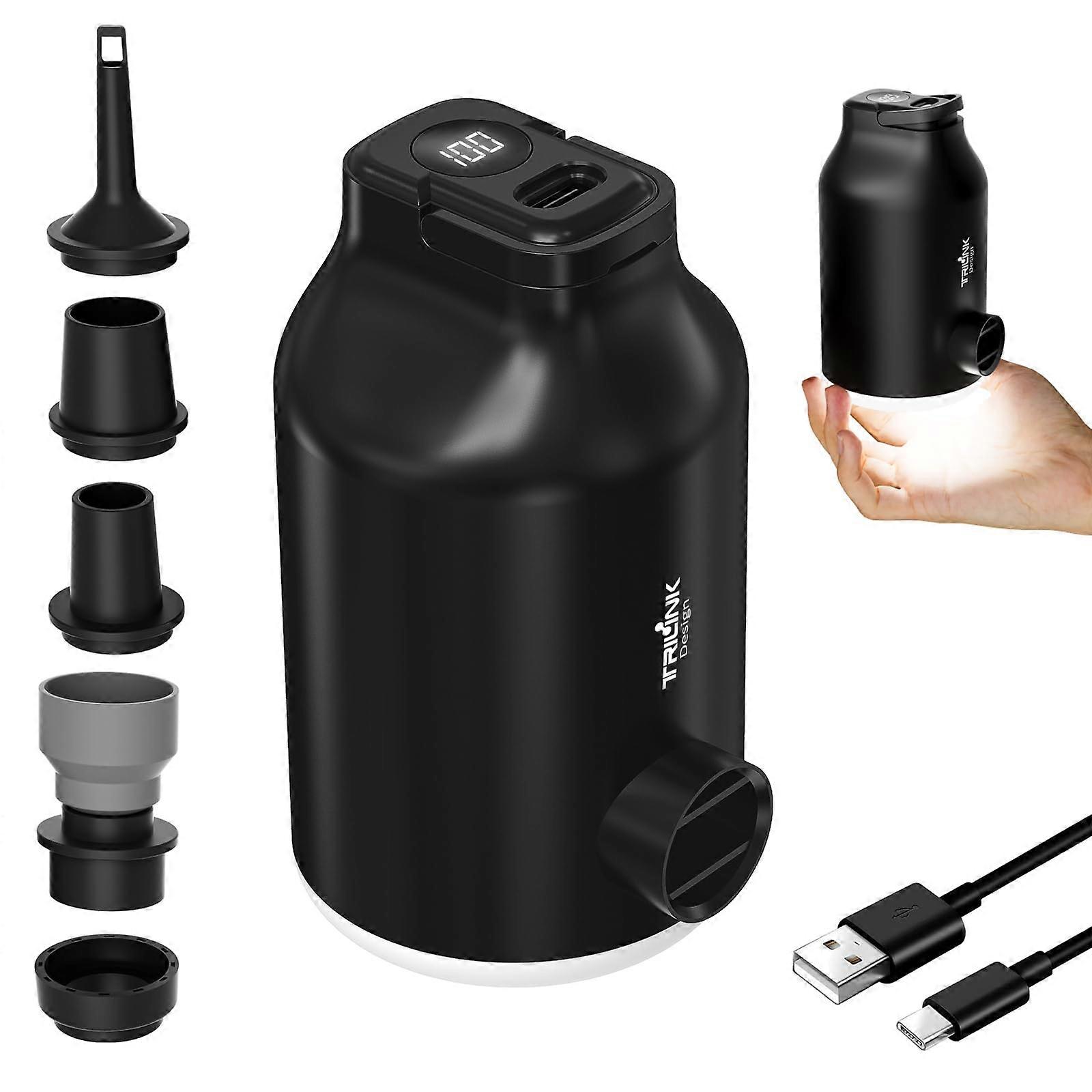 Mini Air Pump for Inflatables Rechargeable, Compact, Fast Inflation Deflation