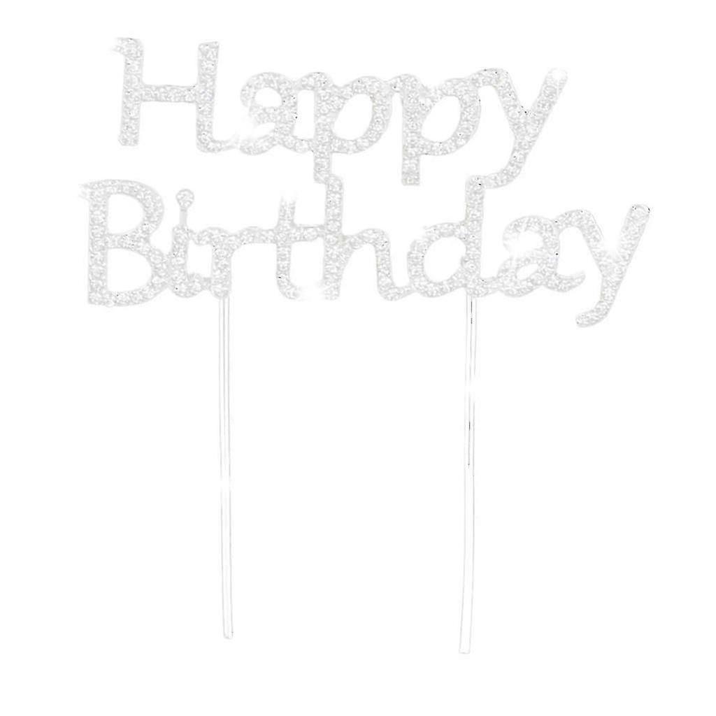 Sparkling Rhines Happy Brithday Cake Table Decor