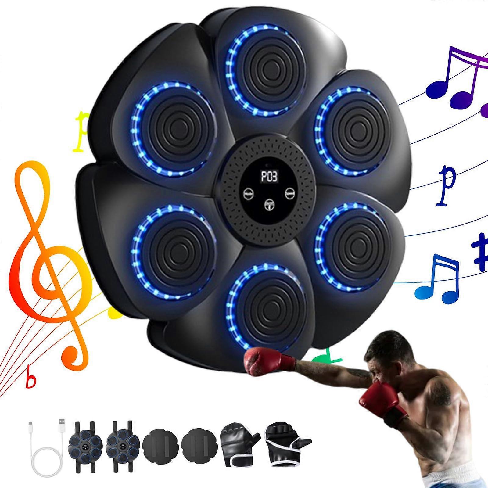 Puncheffy Music Boxing Machine, Music Wall Punching Machine, Boxing Music Machine with Gloves, Boxing Wall Punching Pad
