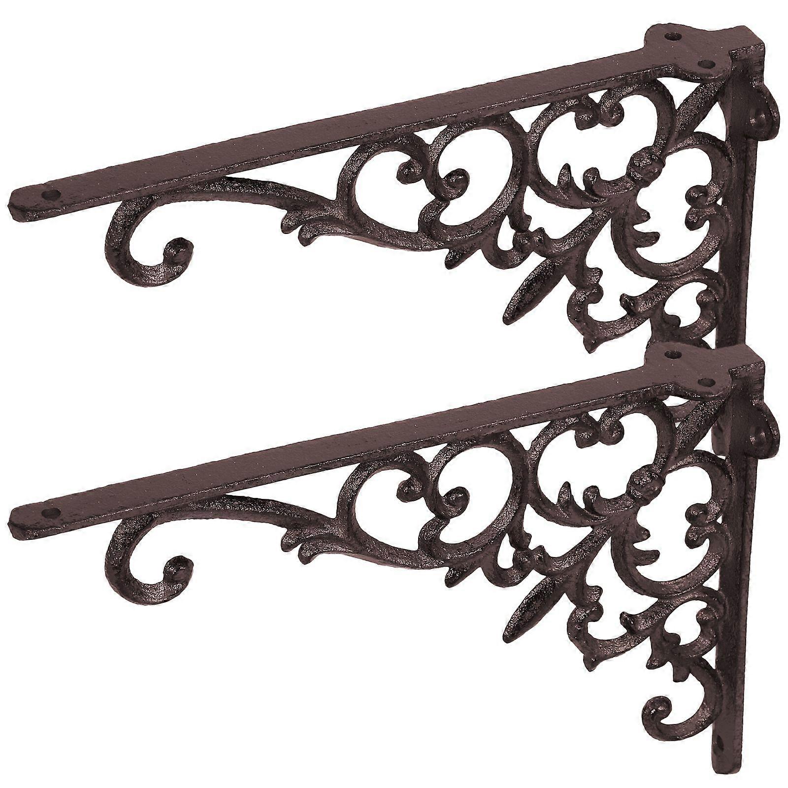 2pcs Wall Shelf Bracket Shelf Bracket Floating Shelf Bracket Iron Shelf Brackets Iron Mailbox Bracket