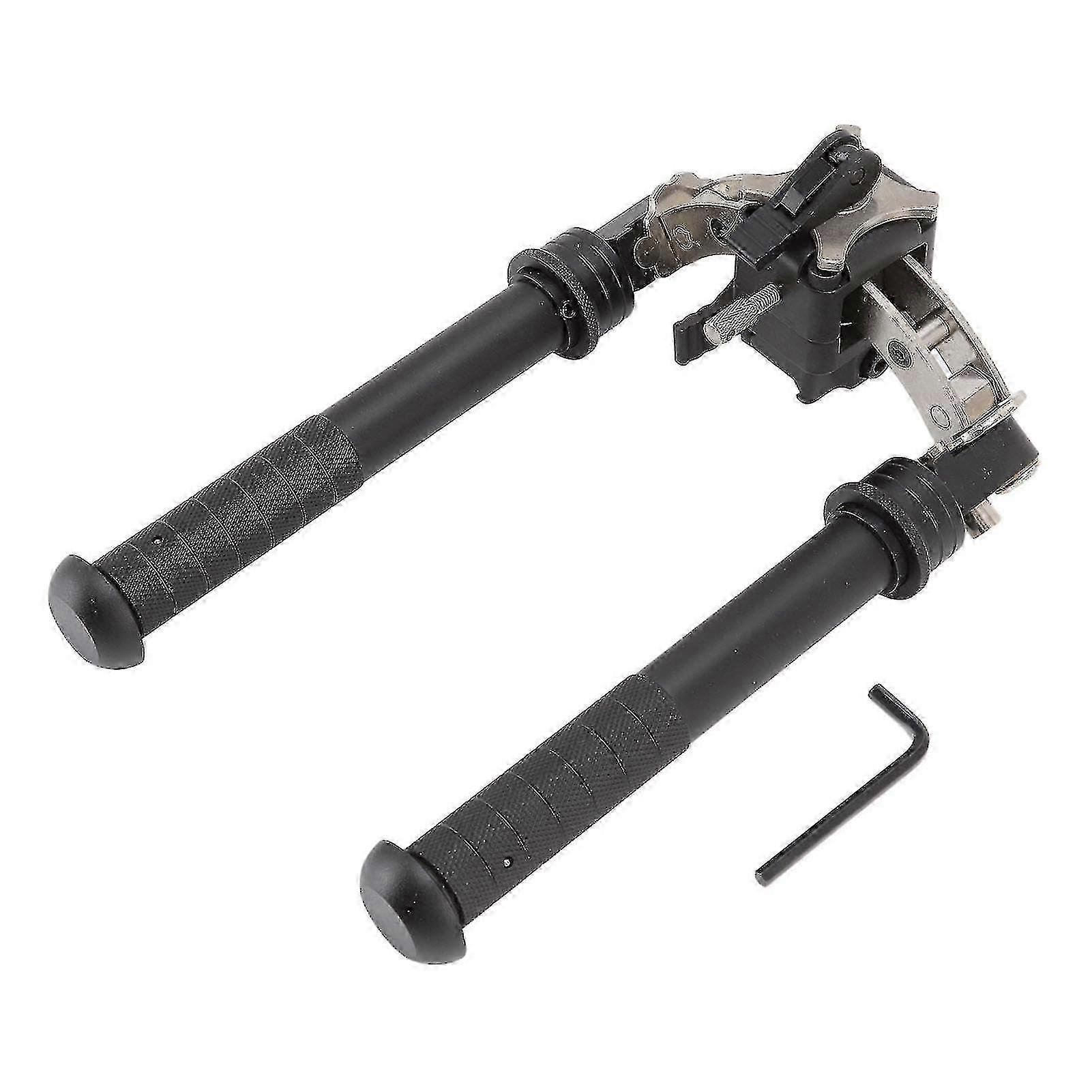 Adjustable Stainless Steel Bipod Stand with Adapter for Hunting and Shooting