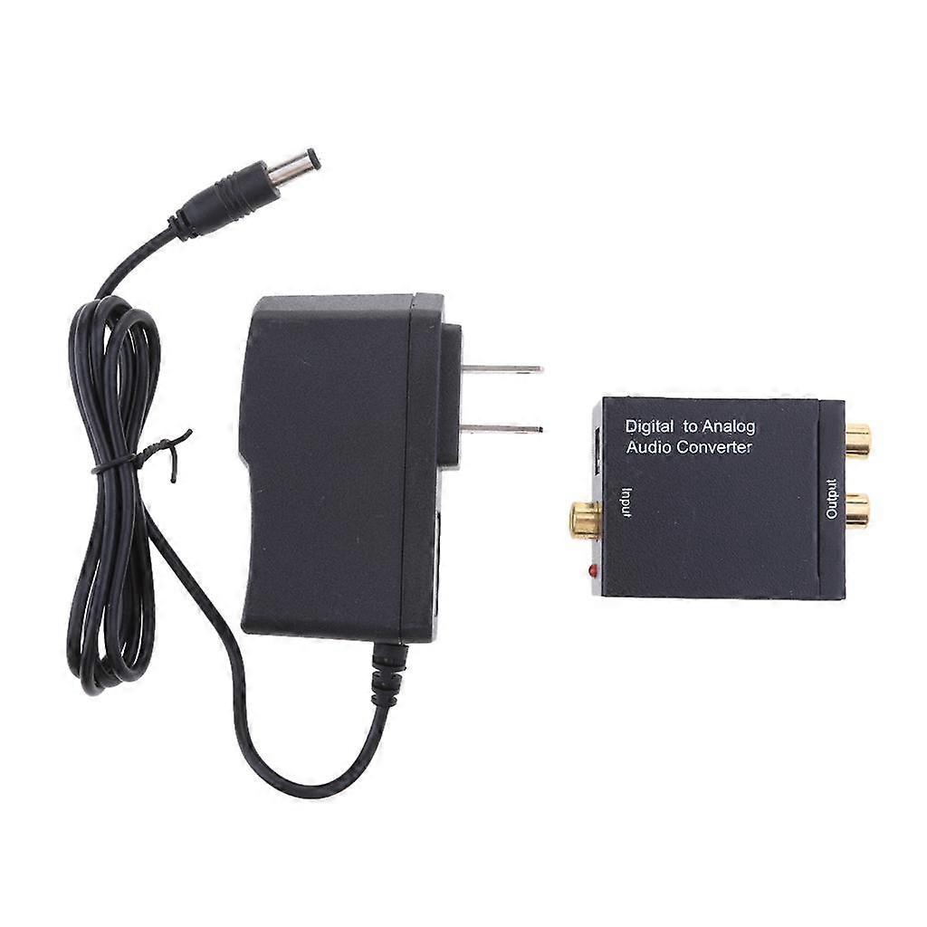 Digital Optical To Analog RCA Audio Converter Adapter With US Plug