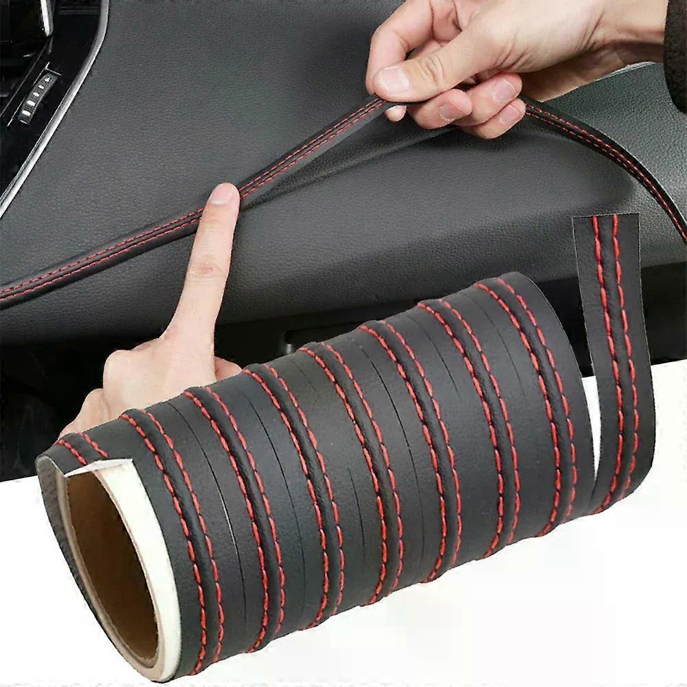 Universal Car Mouldings Trim Pu Leather DIY Braid Decorative compatible for Mercedes Benz A B C GLC CLA GLA ML GL Class W176 W246 W205 W212