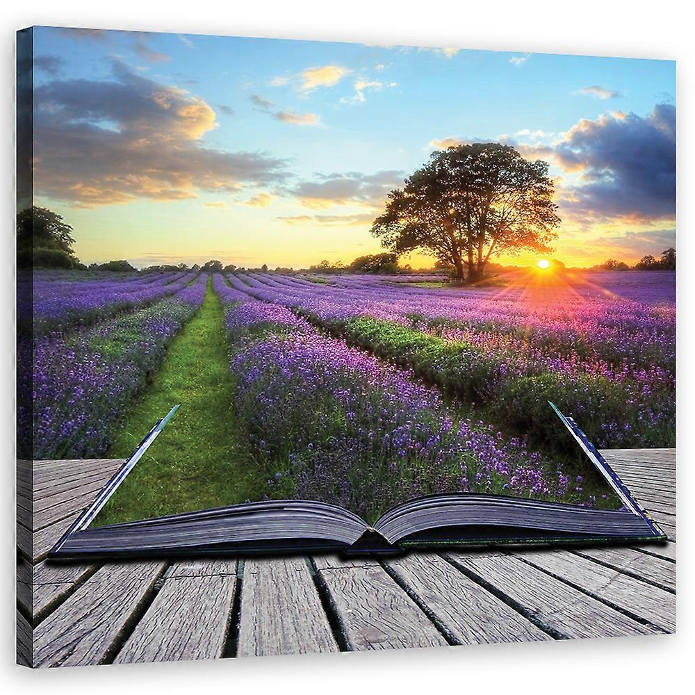 Fotobehang, Landschap - Paars - 60x60