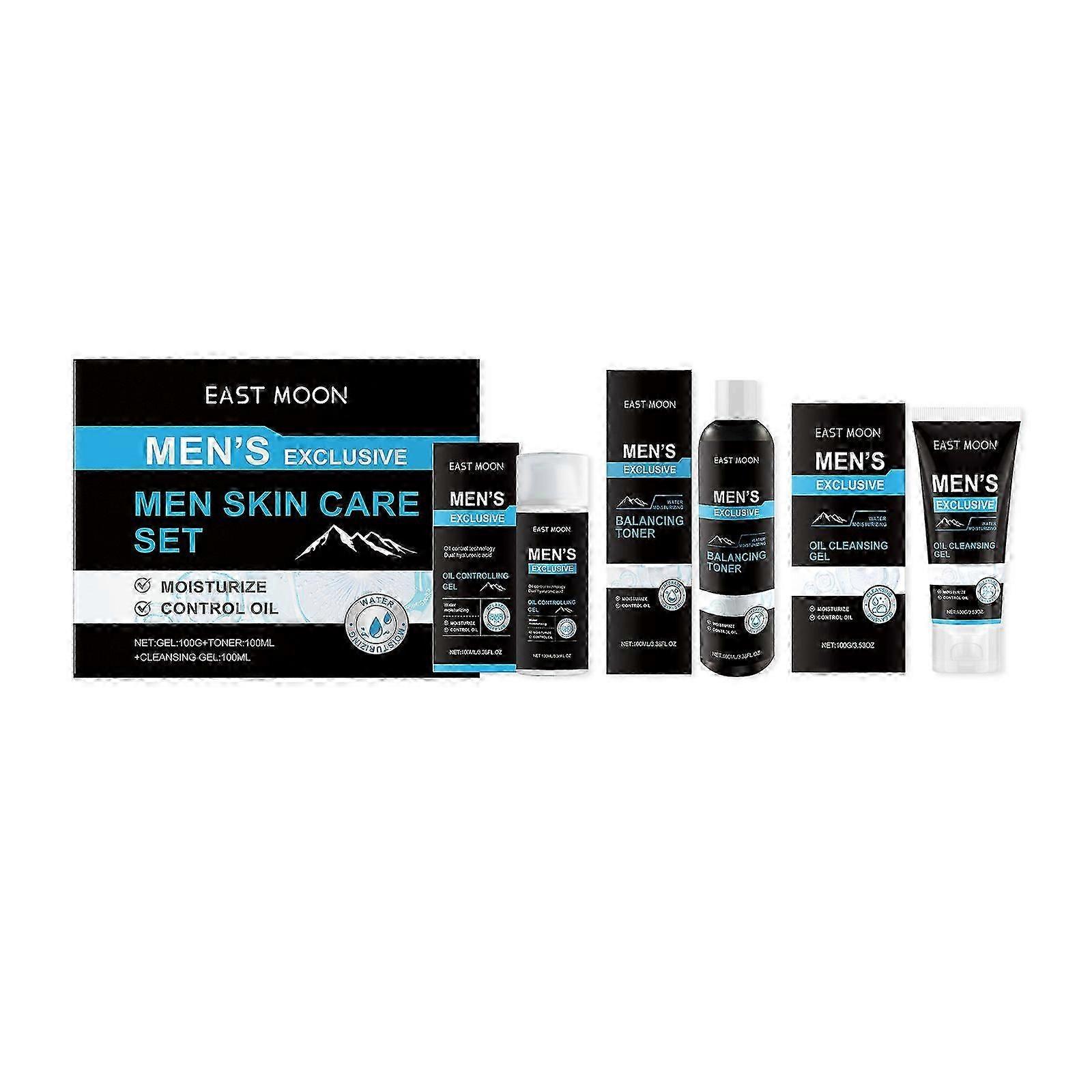 Men's Oil Control Skincare Set  Deep Cleansing Gel