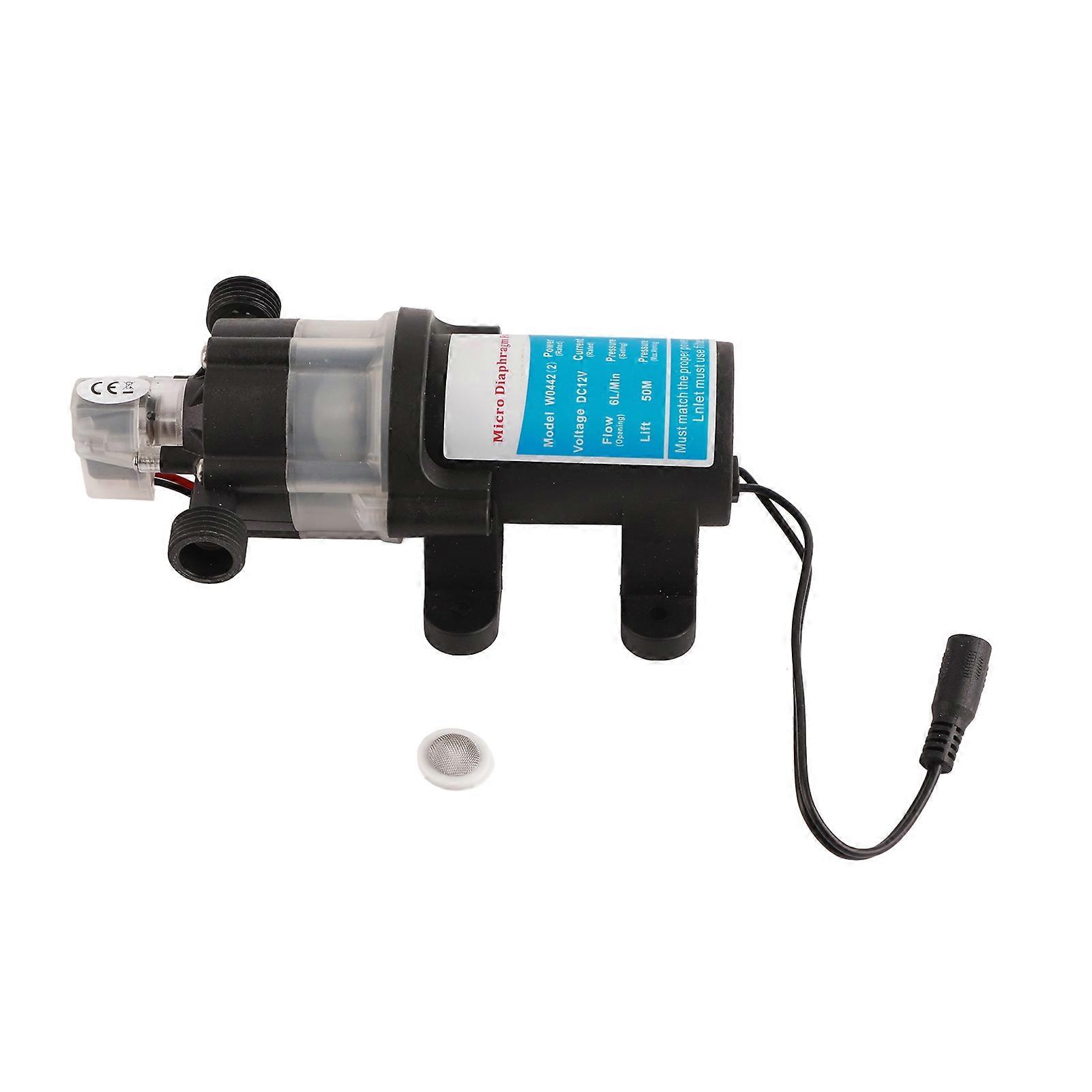 Self Priming Booster Automatic Low Noise Electric Mini Diaphragm Pump with Removable Filter DC12V 80W