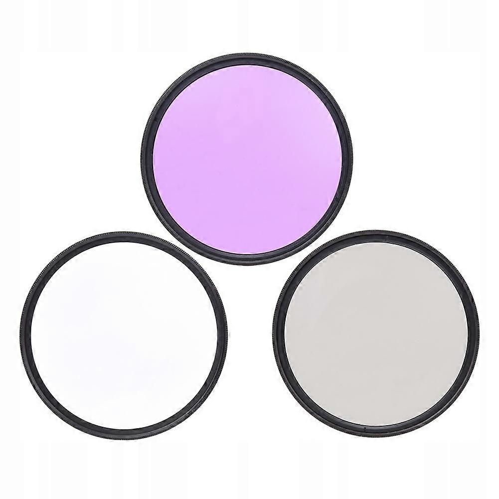 3pcs 67mm Uv Cpl Fld Camera Filters Kit For
