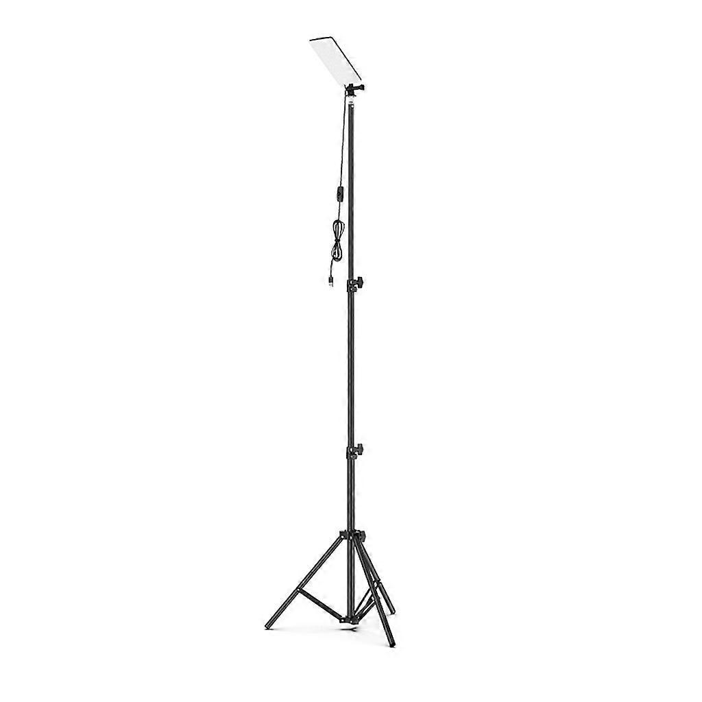 Rotatable Camera Selfie Light with Telescopic Tripod Adjustable Camping Lamp LED Lights for Live Video Show Photography