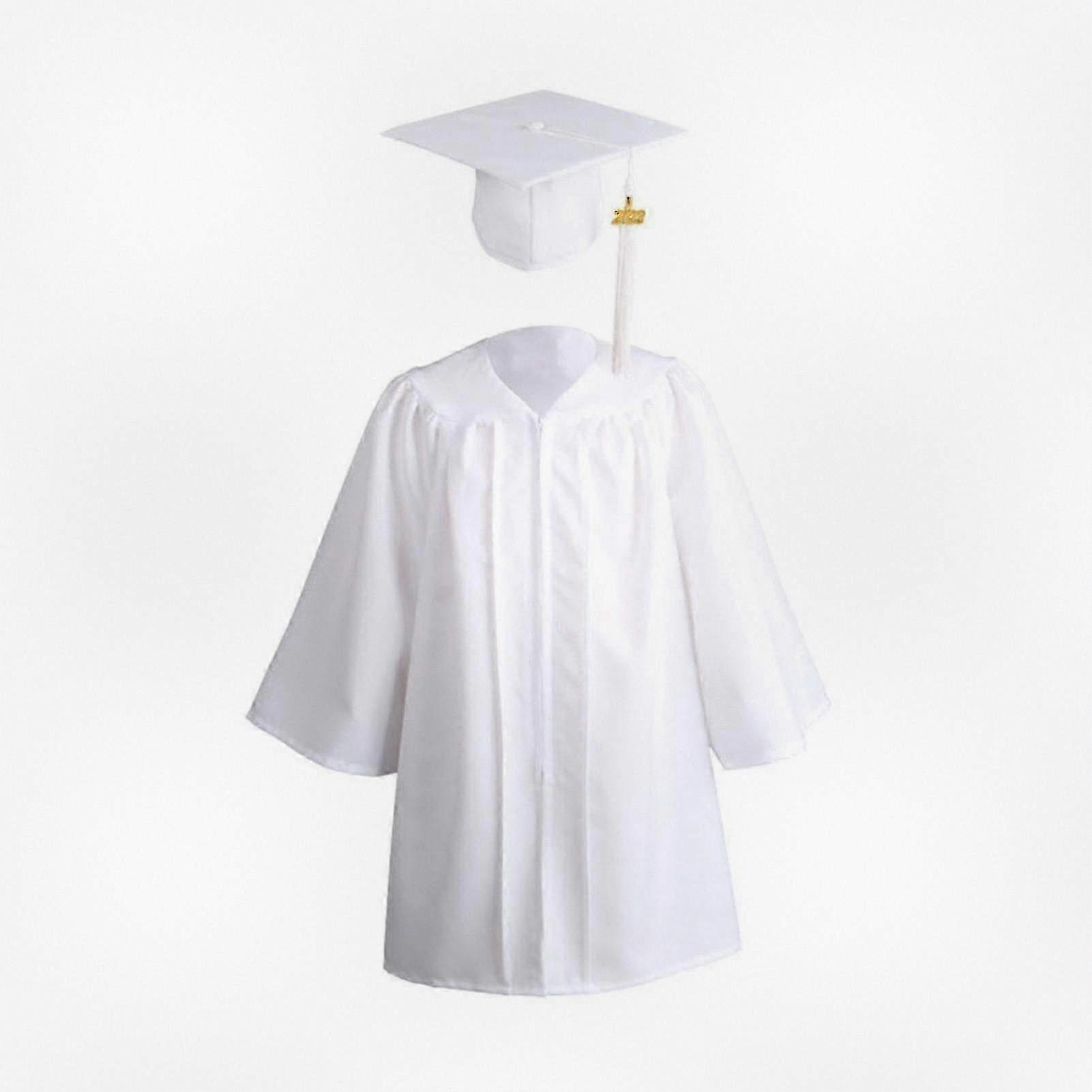 1 Set Academic Dress with Zipper and Hat for Kids, Suitable for Graduation Ceremonies Made of Polyester