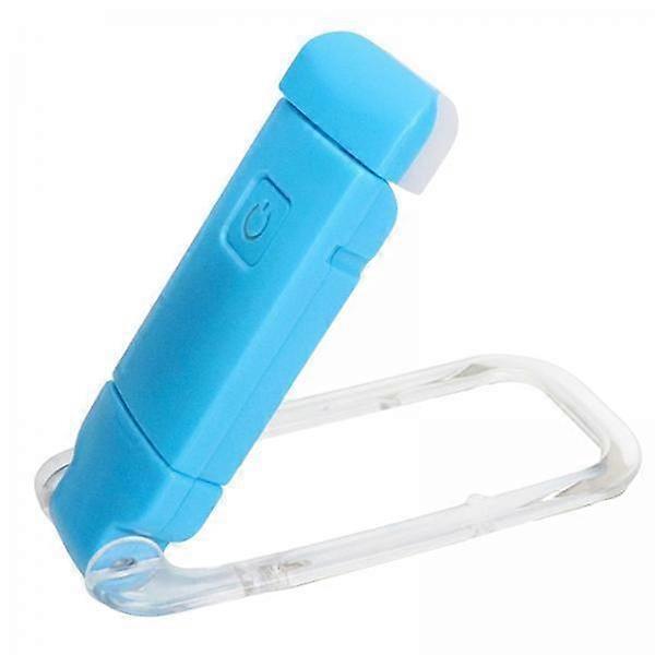 3xUSB Rechargeable Book Light Portable Bookmark Light Clip On Reading Lamp Blue