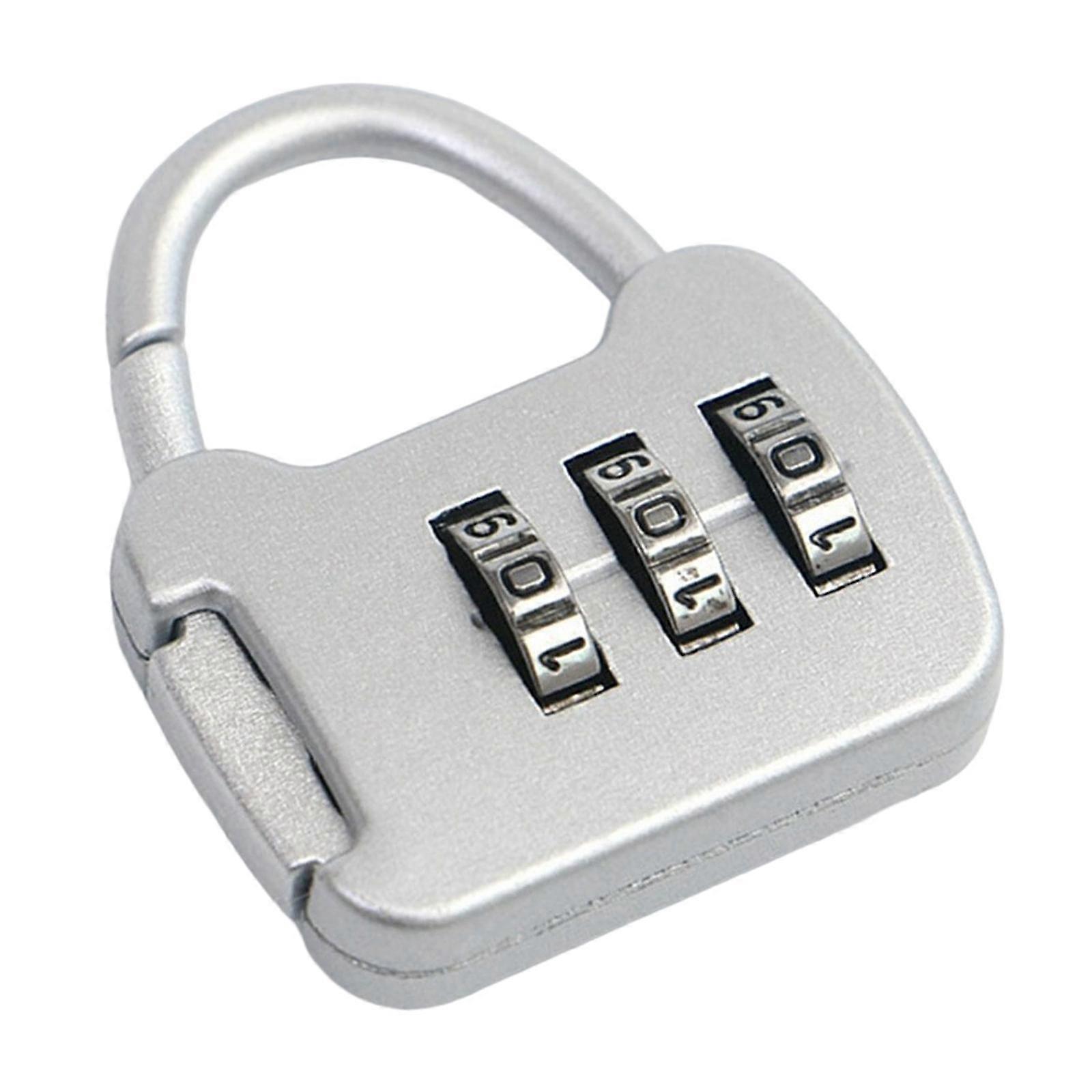 3 Digit Combination Lock Padlock Resettable for Outdoor Backpacking Laptop
