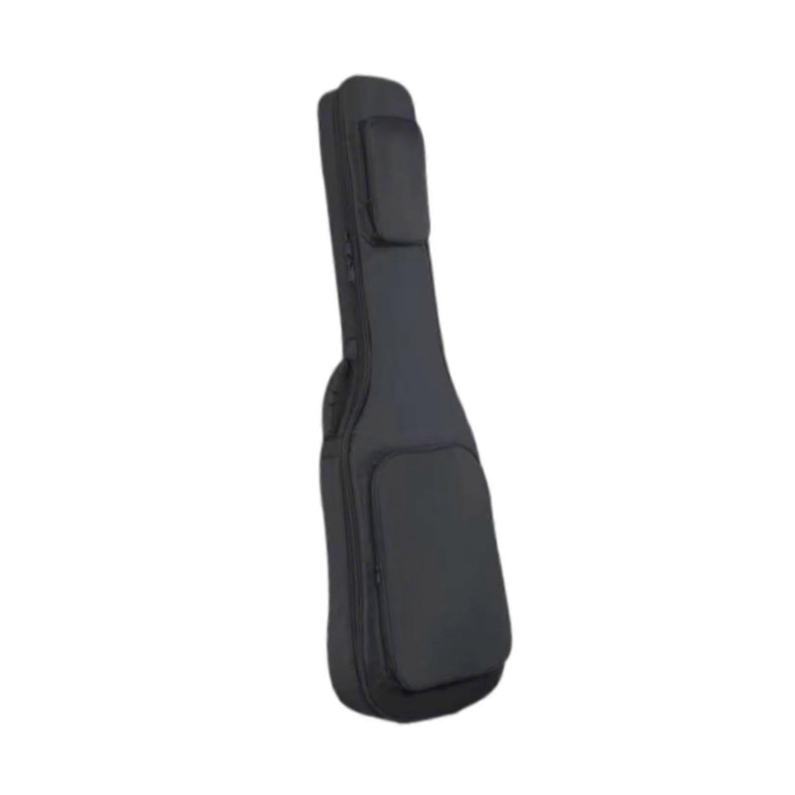 Electric Bass Guitar Bag, Double Adjustable Shoulder Strap, Carrying Handle, Soft Padded Protection, Lightweight, Black