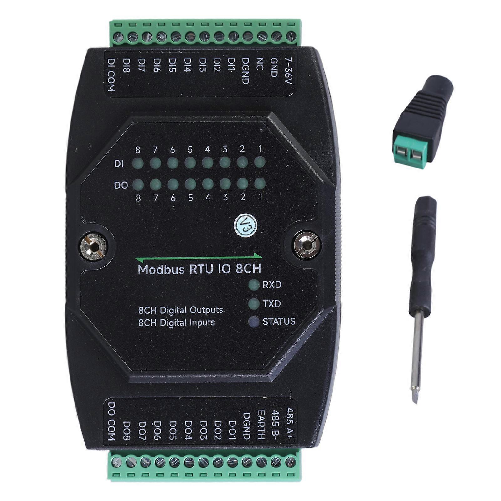 Industrial 8Ch Analog Output Modules Simultaneous Voltage Or Current Output 7-36V Power Supply RTU Analog Output