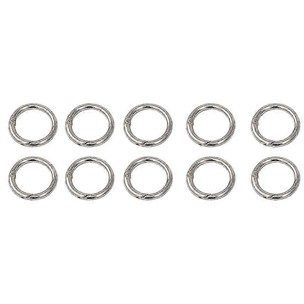 10Pcs Round Spring Ring Buckle O-Ring for Loose-leaf Notebook Finish Ring Diy