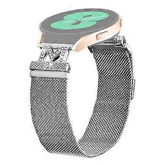 Til Samsung Galaxy Watch 42mm Bånd Rustfritt Stål M-Type Milanese Watch Band Sølv Håndleddsstropp