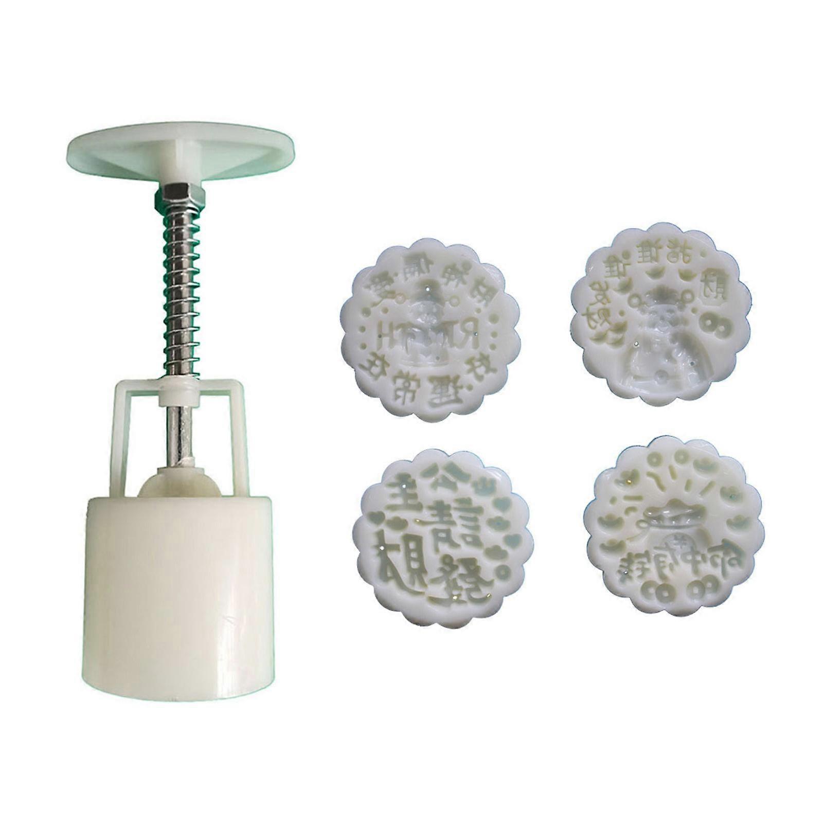 Delicate Mooncakes Crafting Molds Functional Manual Mooncakes Press Embossed Baking Molds for Baking Enthusiasts Multicolor