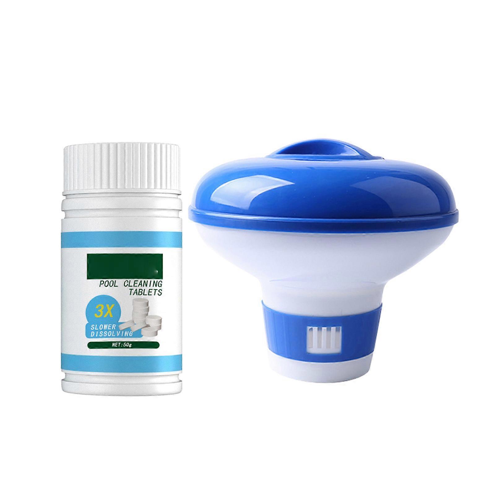 Swimming Pool Cleaning Kit 2Pcs/Set Pool Cleaning Tablets Dosing Service Storage Organizer for Outdoor Garden Swimming