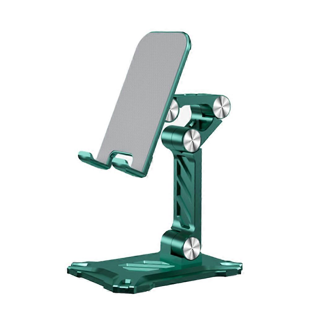 Foldable Tablet Stand Mobile Phone Holder Angle Adjustable Alloy Vertical Stand for Office Home for 4.7-13in  green