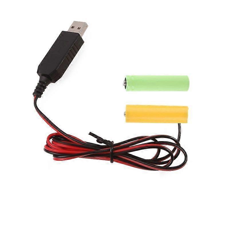 USB till 3V för 2x 1,5V LR6 AA dummy batteri strömförsörjning för leksaksfjärrkontroller