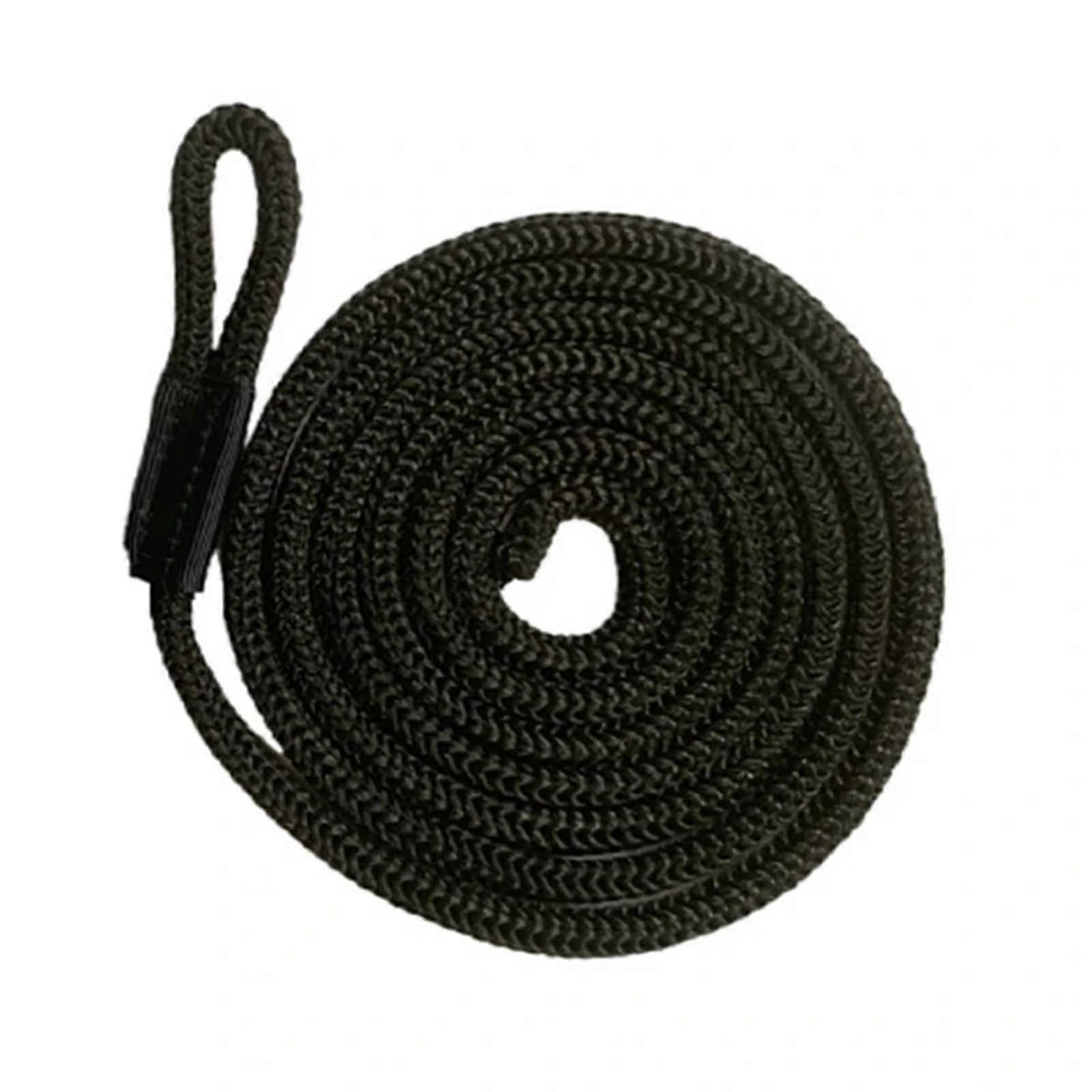 Yacht Elastic Ropes Wharf Marine Bungee Dock Line Mooring Rope Boat Line Climbing Rope Ship Rope (Black)