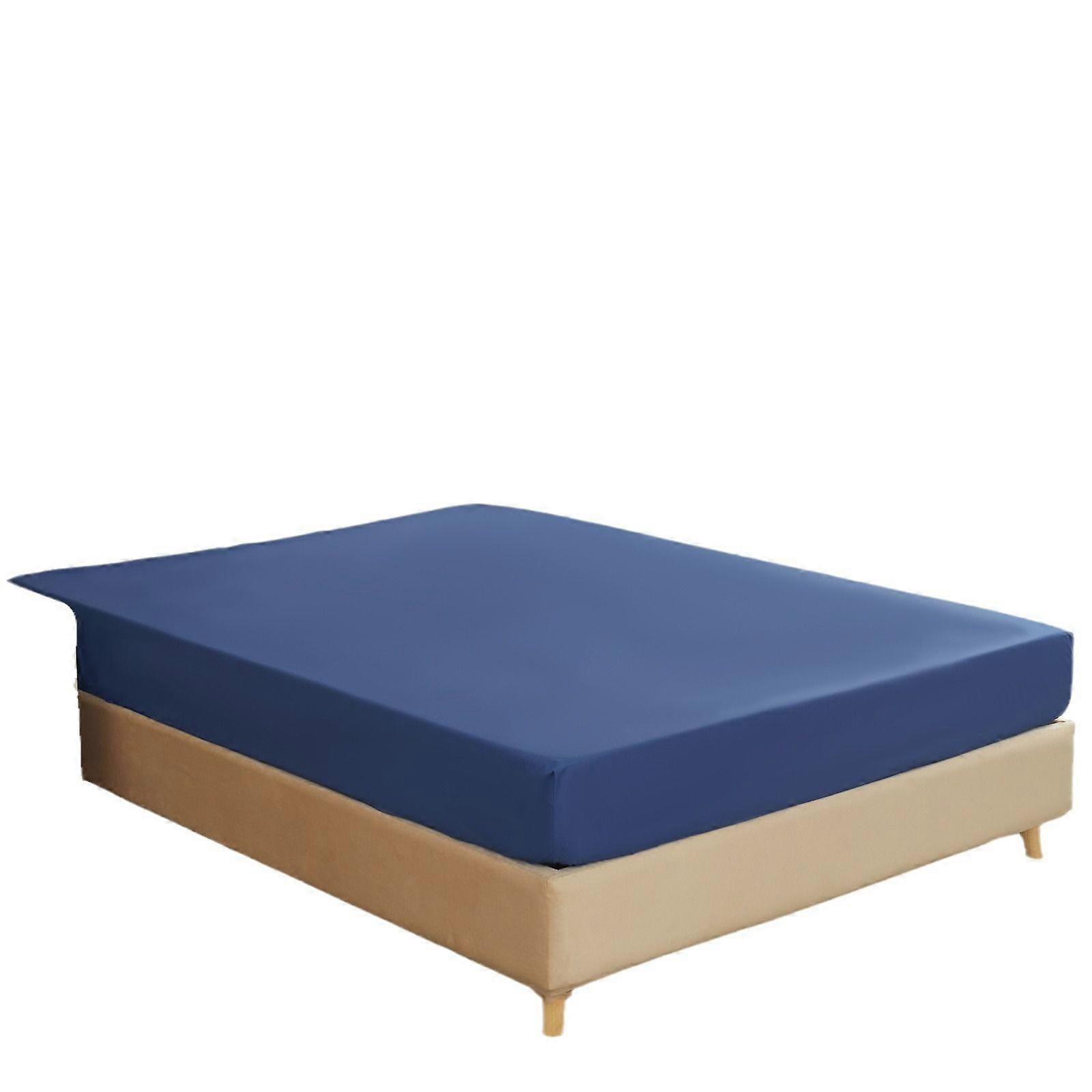 100% Microfiber Polyester Fitted Sheet, Elastic Edges, Fits Mattresses up to 30cm Thick, Size 160x200+30cm, Soft & Durable, Easy Care