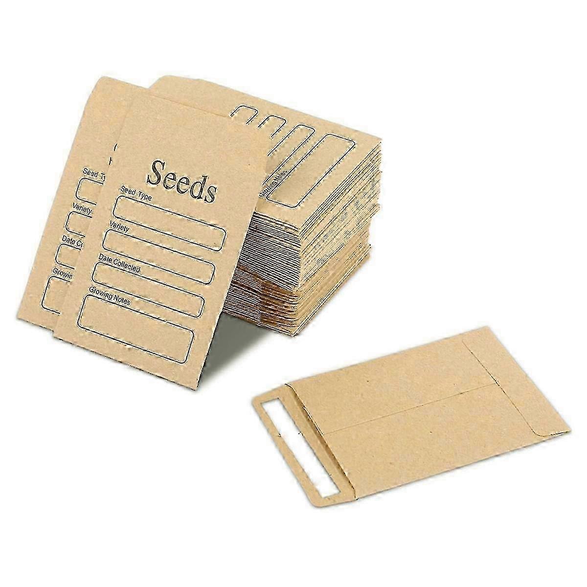 100 Pcs 3.54x2.36 Polegadas Envelopes de Sementes Kraft Reseláveis Pacotes Autoseláveis