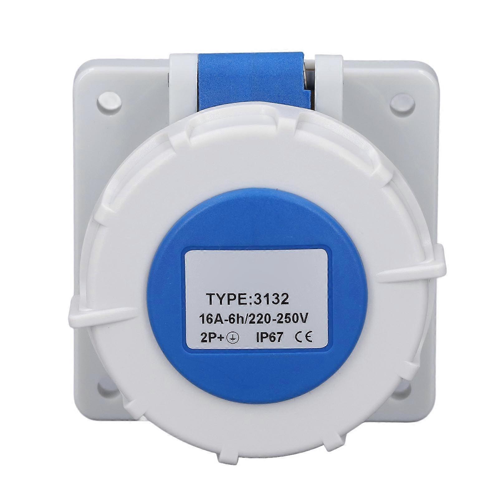 High quality  Single-phase 3-core 16A IP67 industrial waterproof concealed socket AC220-25