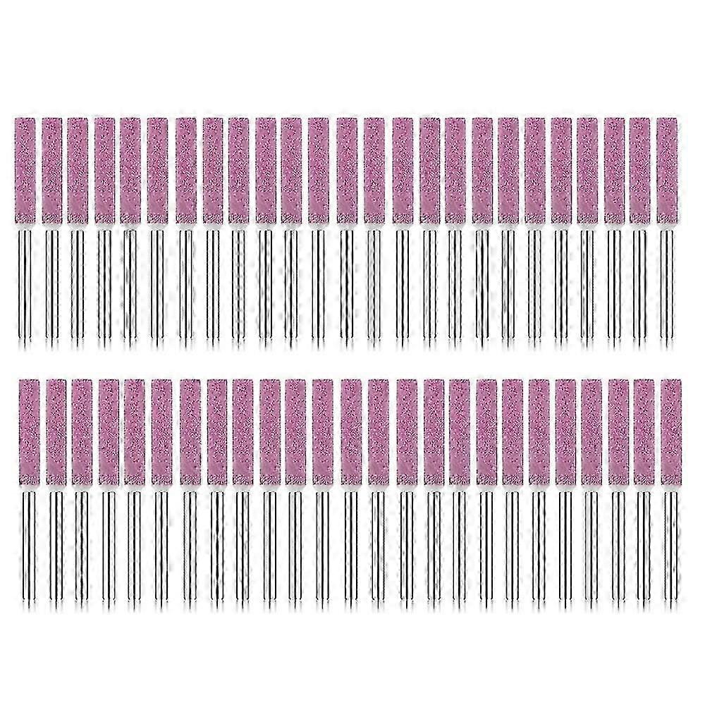 50Pcs Burr Grinding Stone Files for Chainsaw Sharpener, 4mm/0.16" Polishing Grinding Tool Bits