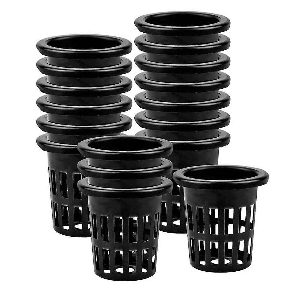 100 Pack Net Cups Slotted Mesh Wide Lip Filter Plant Net Pot Bucket