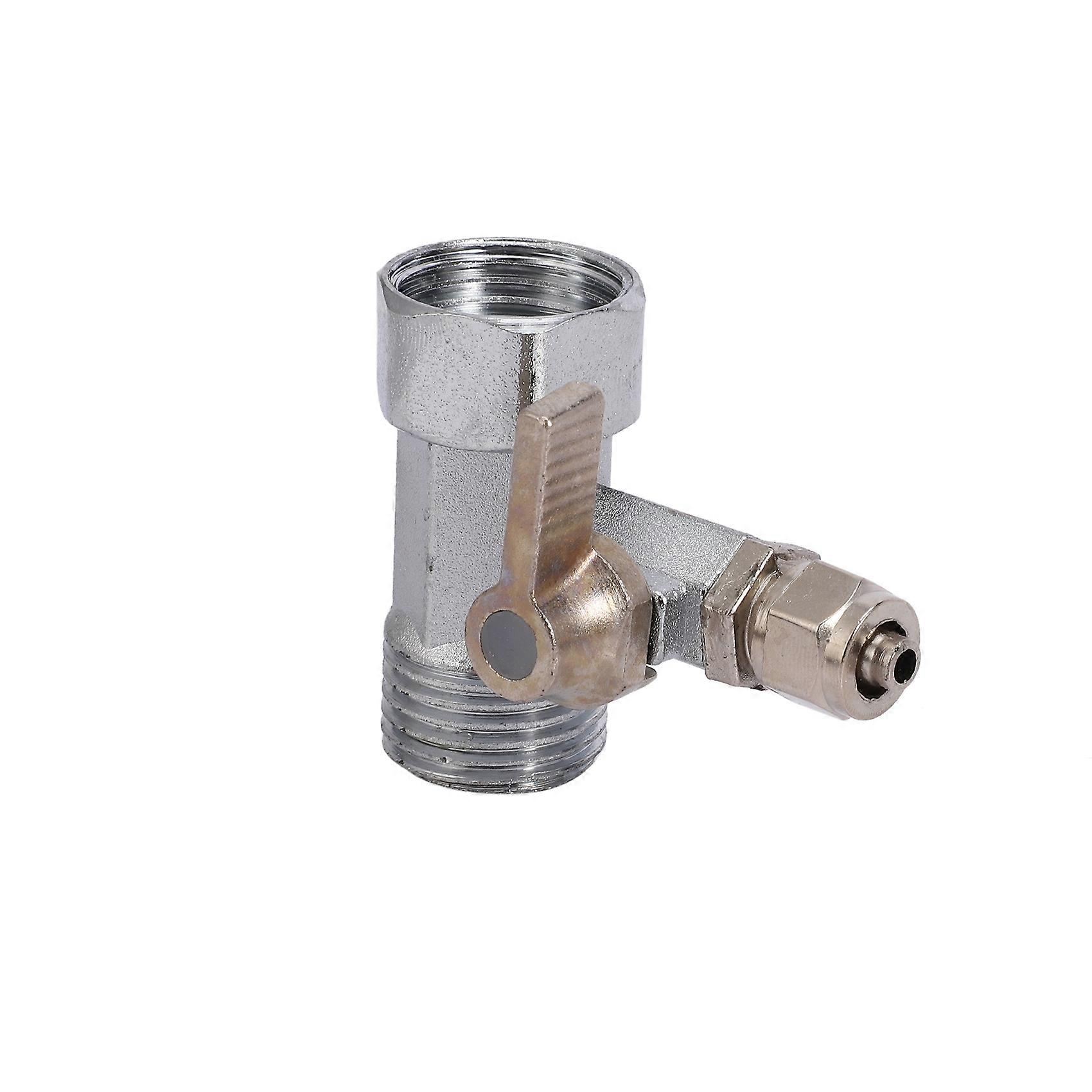 Feed Water Adapter 1/2" to 1/4" Ball Valve Faucet Tap Silver