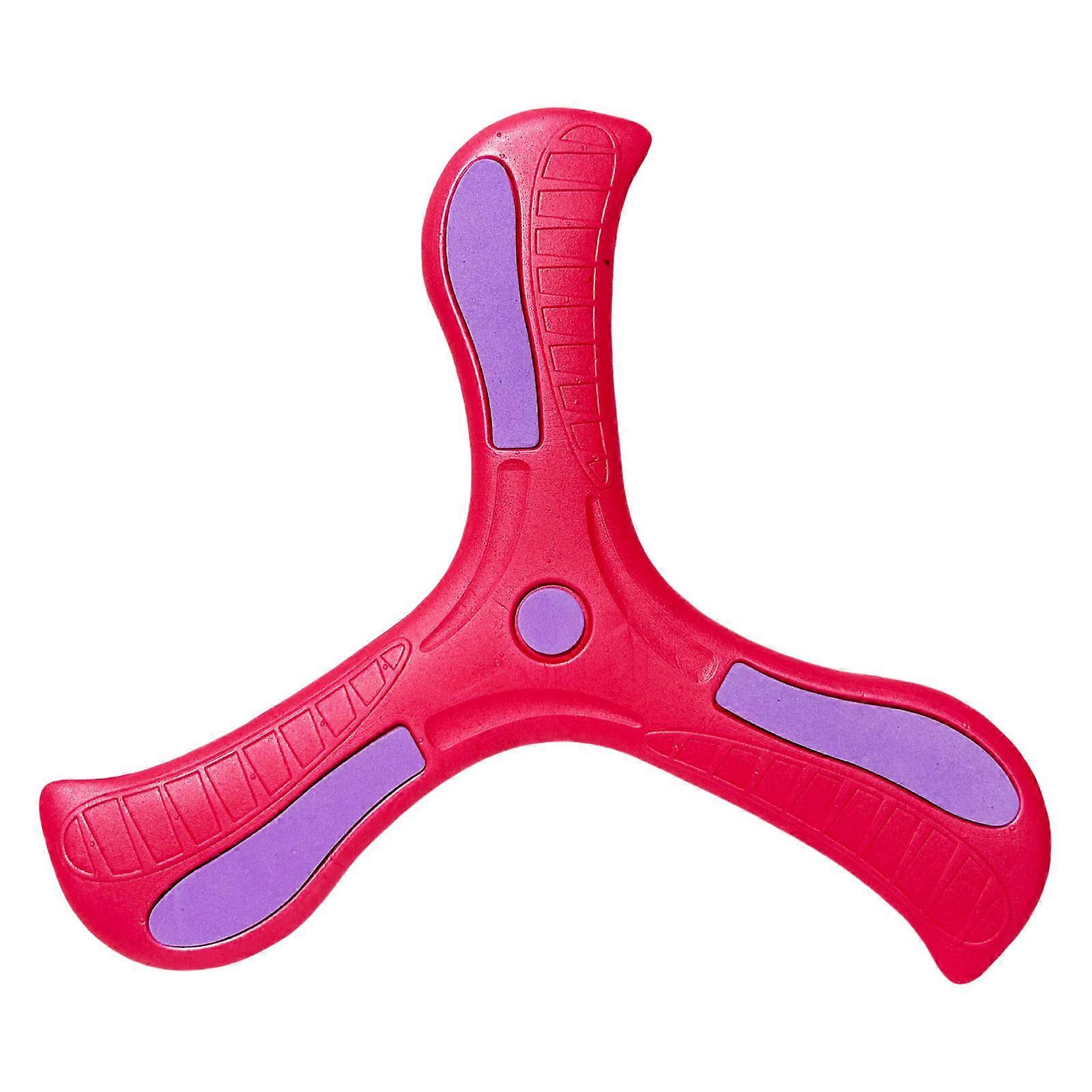 Vacances en plein air Sports Soulagement du stress Jouet Enfants Boomerangs doux Jouet Outdoor Flying Disc Game Boomerangs Cadeau de vacances Boomerang Rouge