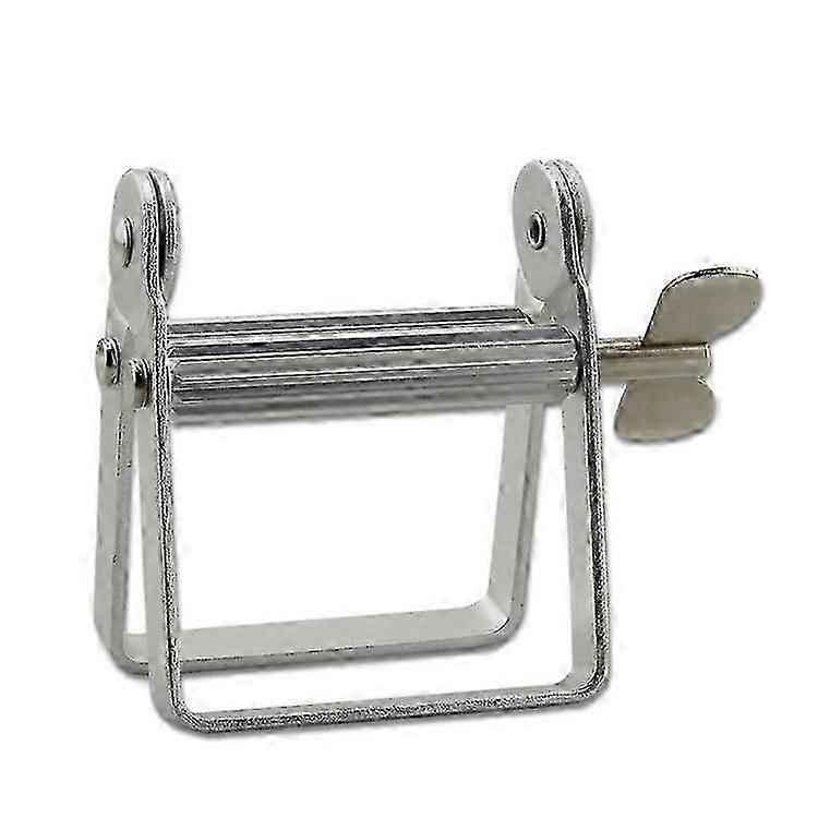 Bathroom Accessories Set: Toothpaste & Hair Dye Squeezer Dispenser - Silver