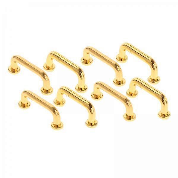 3-4pack 1:12 Mini Pulls Dollhouse Arch Shape for Gate Closet Small 8Pcs Gold