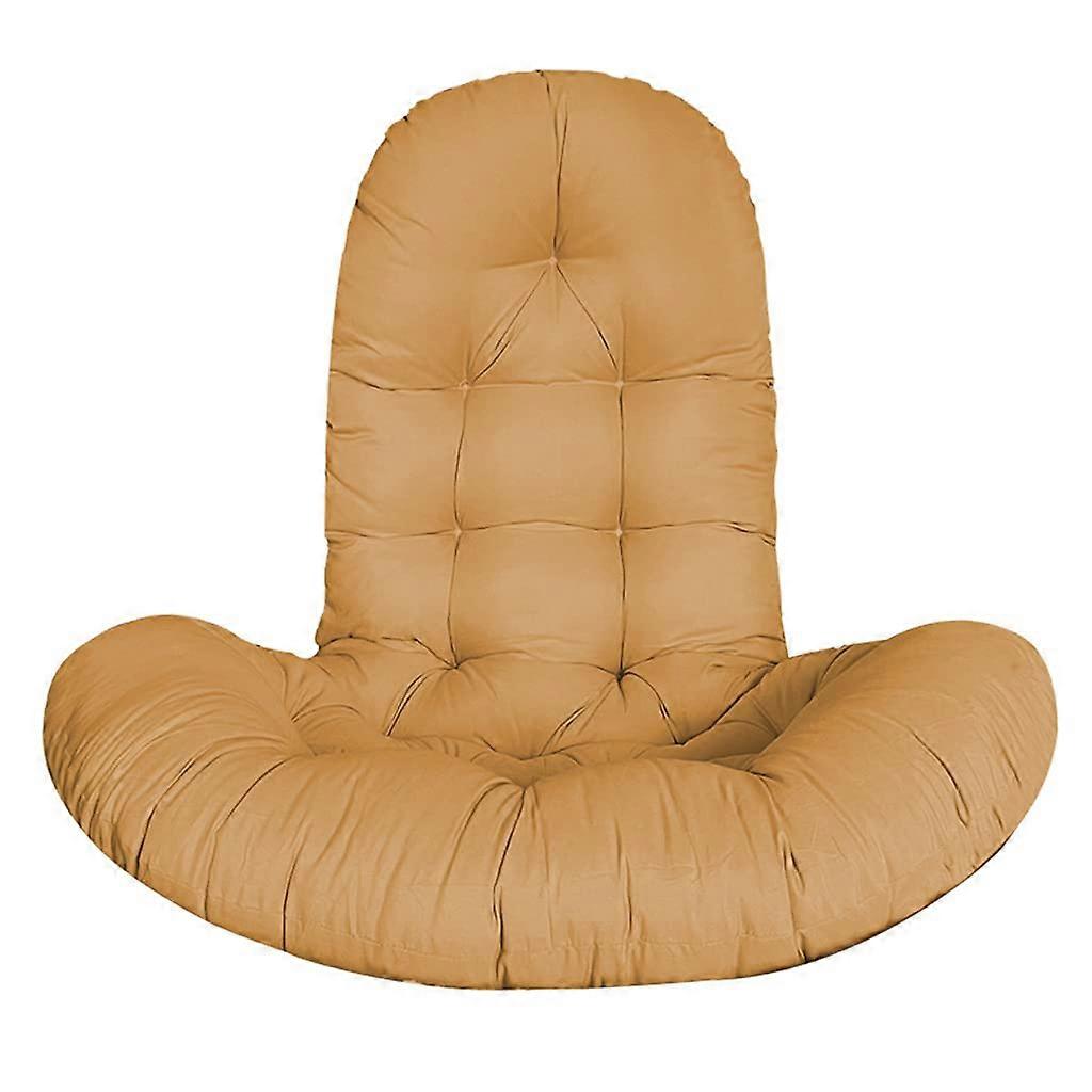 Hanging Basket Chair Cushion Patio Indoor Outdoor Leisure Swing Hammock for Seat Cushion Garden Rocking Chair Mattress Removable Brown Ref: 1648