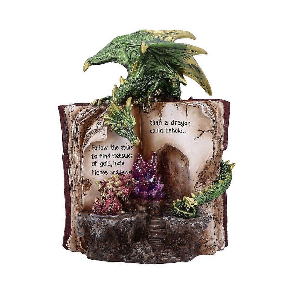 Hoard Finders Dragon With Book Crystal Figurine