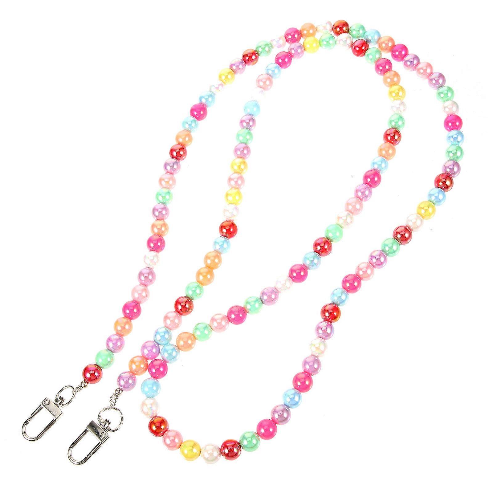Beaded Wristlet Phone Phone Lanyard Women Daily Wear Plastic 0.8x122cm Prevent Dropping 1 Set