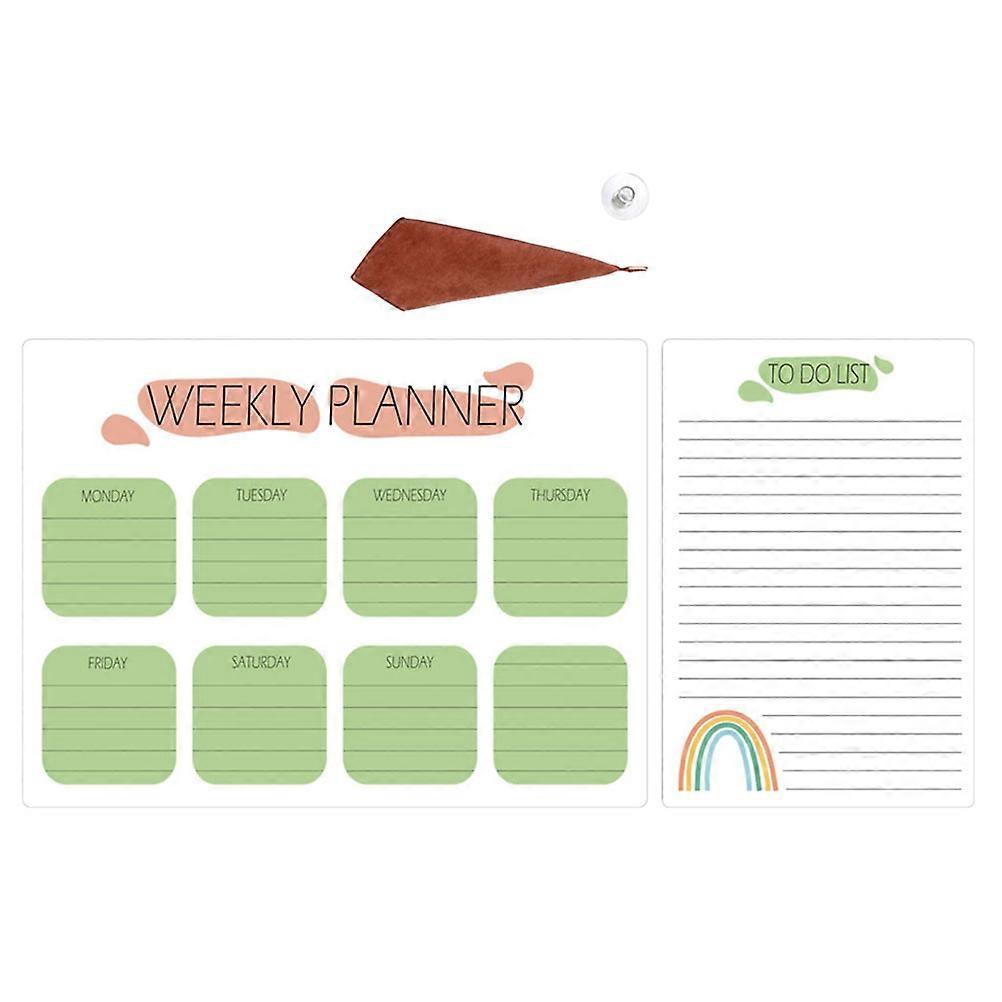 Fridge Magnet Reminder Board Kitchen Organization Simple Design Assorted Color Schedule Recording 1Set