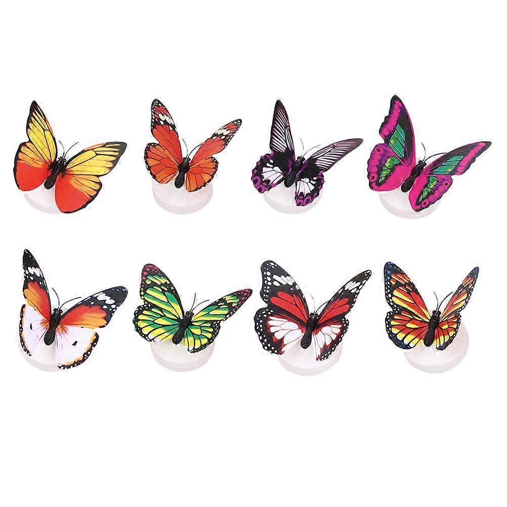 Glowing Butterfly Wall Decals Night Light for Bedroom present 8Pcs